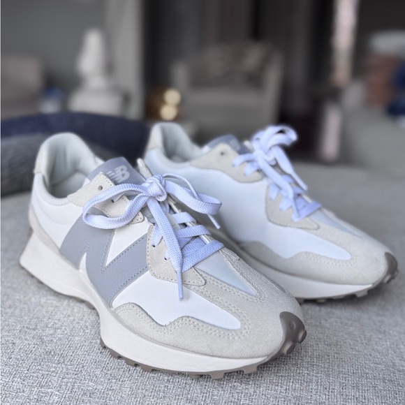 New Balance Shoes - New Balance Women's 327 Sneakers in White & Light Gray